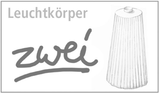 Leuchtkörper "zwei" - konisch Wellen, unten offen