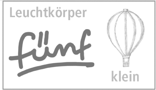Leuchtkörper "fünf" - Heißluftballon