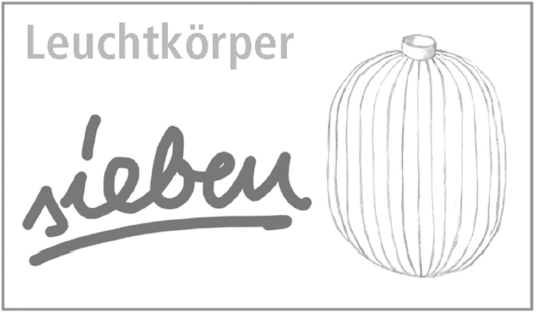 Leuchtkörper "sieben" - der Dicke