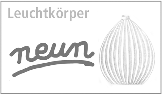 Leuchtkörper "neun" - Tropfen
