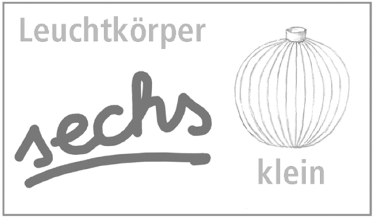 Leuchtkörper "sechs" - Kugel